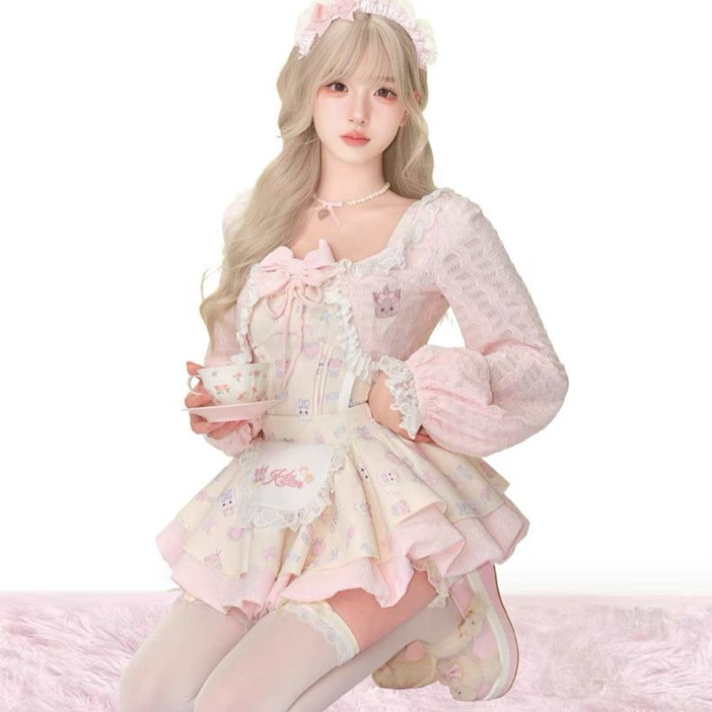 Japanese Sweet Lolita Style 3  - đánh giá và giá Crop Top Crochet