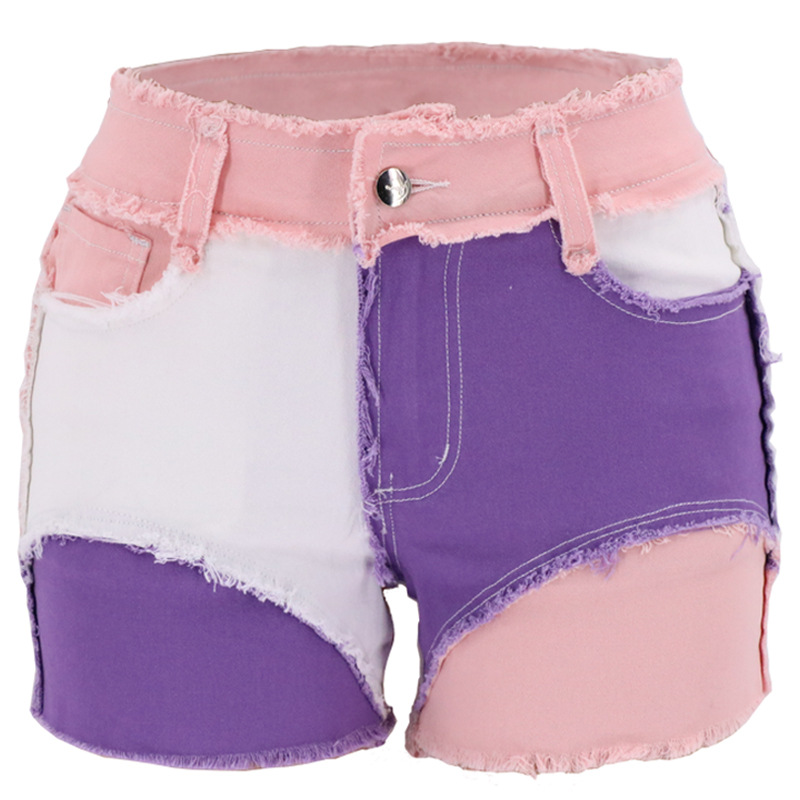 Fashion Mid-Waist Slim Fit Tor - đánh giá và giá Shorts Denim Frayed