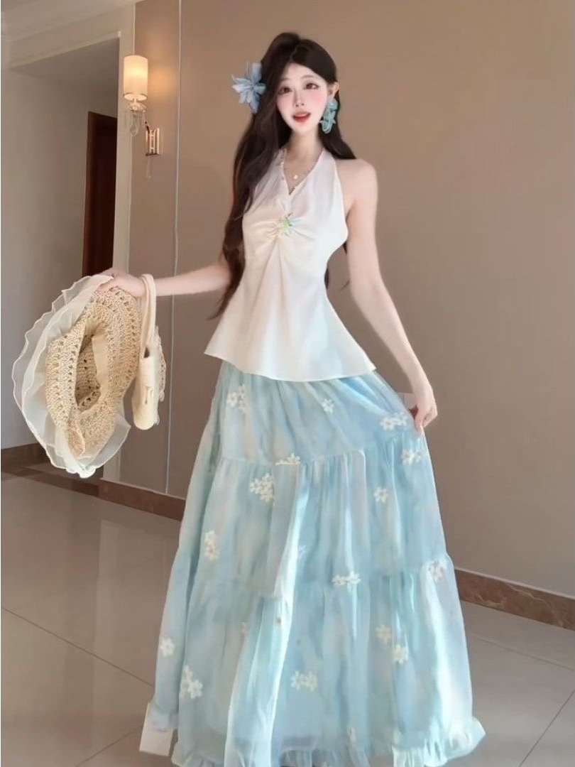 French Riviera Vacation Style  - đánh giá và giá Midi Skirt Floral
