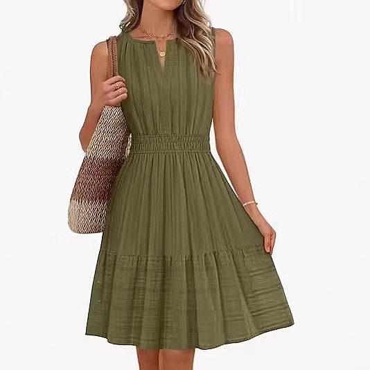 Spring Summer Women's Sleevele - đánh giá và giá Linen Dress Wrap