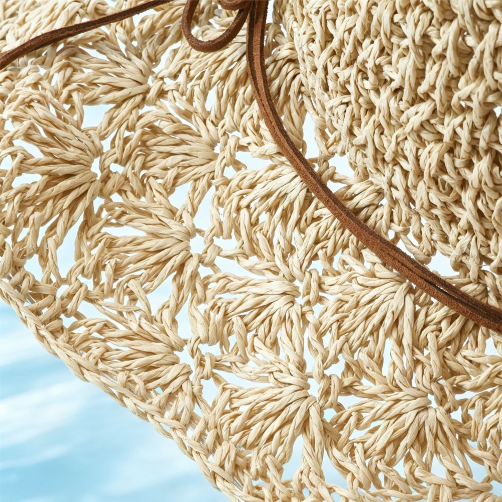 Handwoven Crochet Straw Hat Wi - đánh giá và giá Hat Floppy Wide