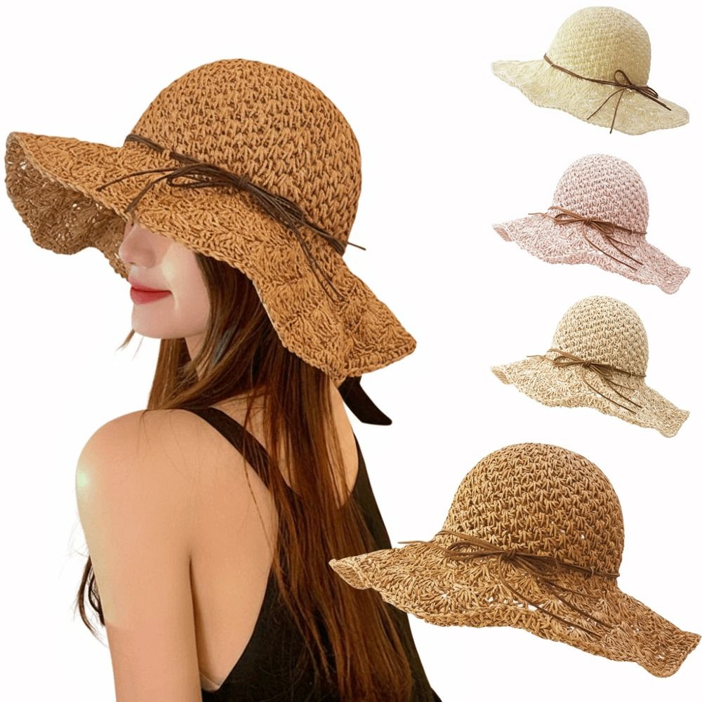Handwoven Crochet Straw Hat Wi - đánh giá và giá Hat Floppy Wide