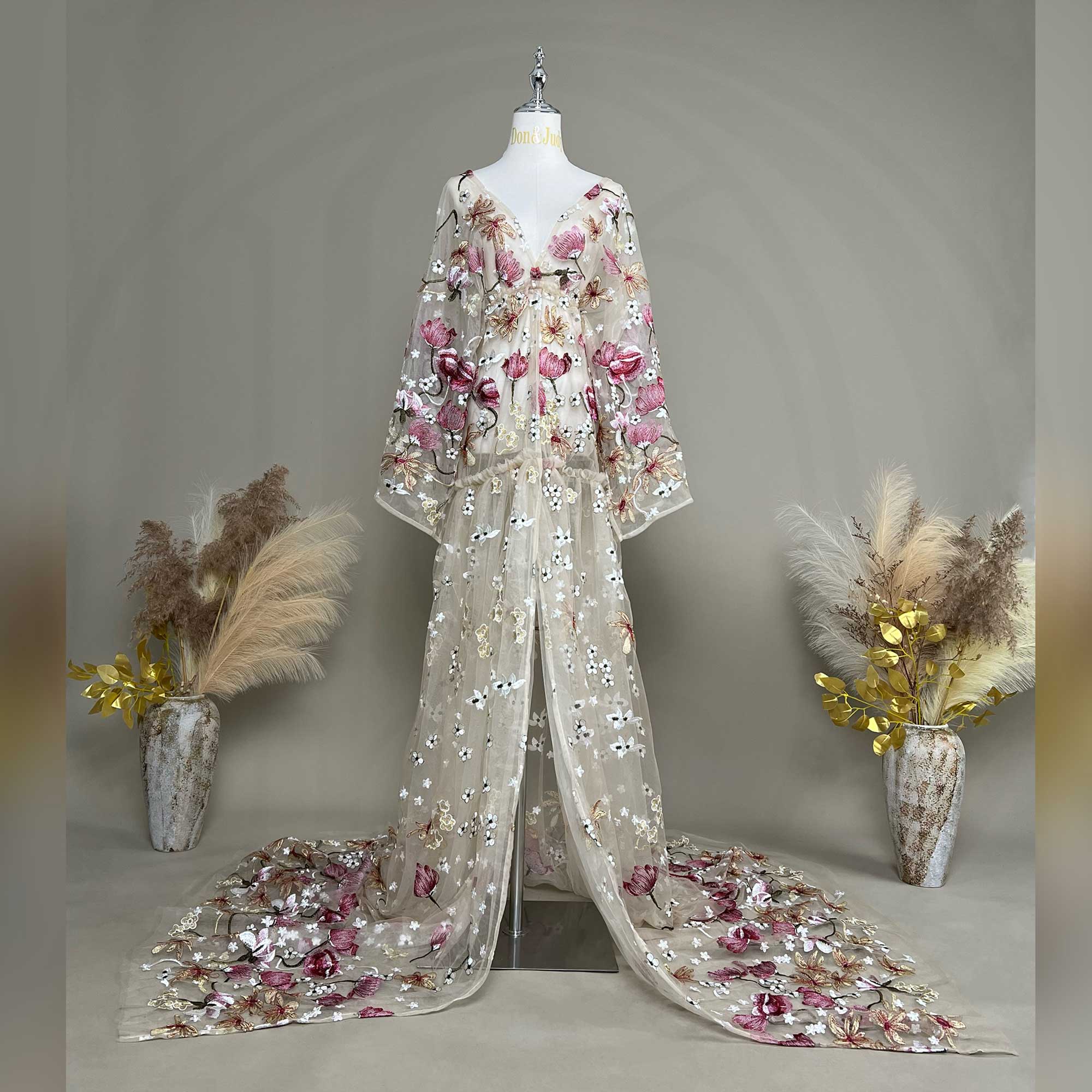 Don&Judy Butterfly Appliqués a - đánh giá và giá Kimono Sheer Floral