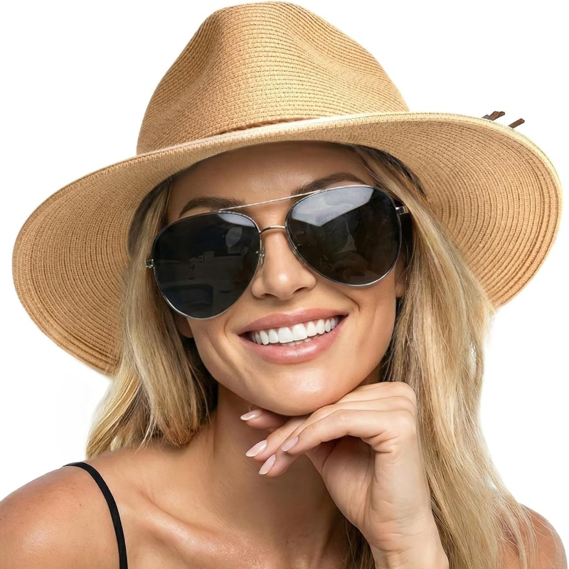 1pc Summer Straw Beach Sun Hat - đánh giá và giá Hat Floppy Wide
