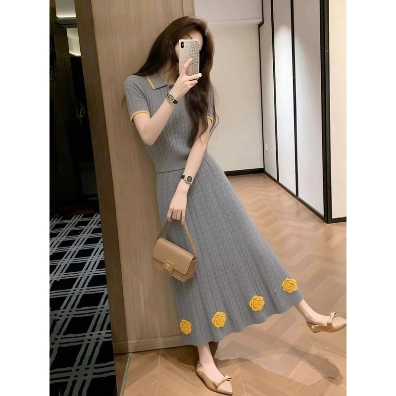 Women's Floral Knit Two Piece  - đánh giá và giá Midi Skirt Floral