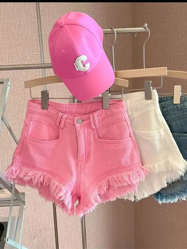 Casual Korean Style Frayed Hem - đánh giá và giá Shorts Denim Frayed