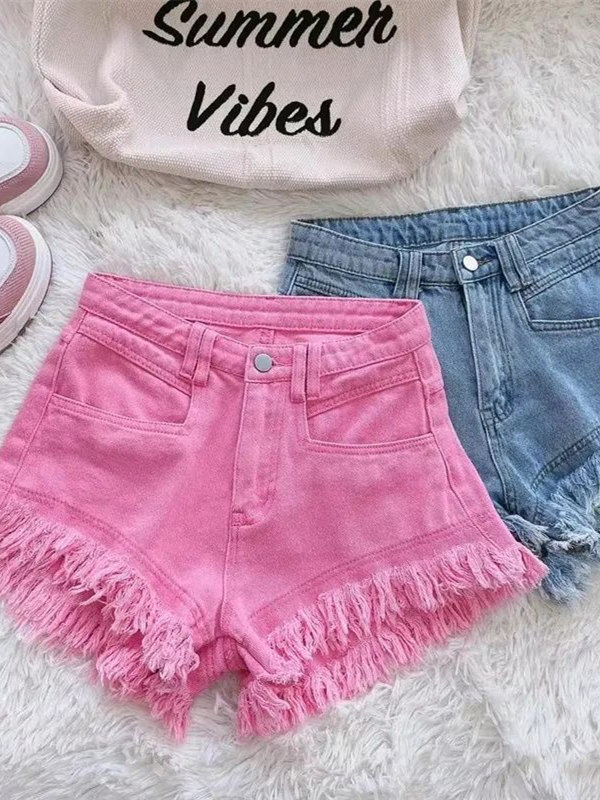 Casual Korean Style Frayed Hem - đánh giá và giá Shorts Denim Frayed