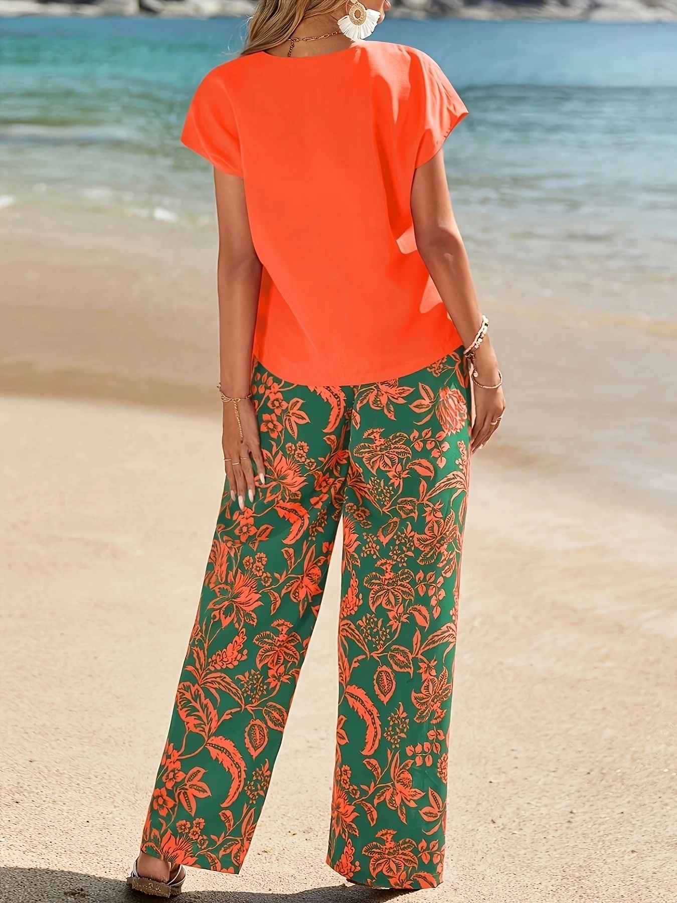 2026 Summer Women 2 Piece Outf - đánh giá và giá Romper Floral Print